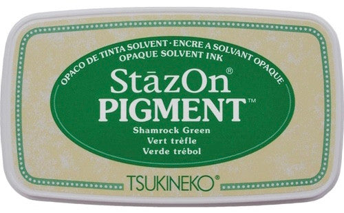 Almohadilla de tinta Tsukineko StazOn Pigment Shamrock Green